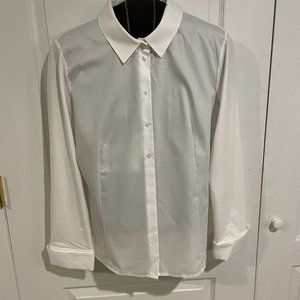 Calvin Klein Mixed Material White Shirt